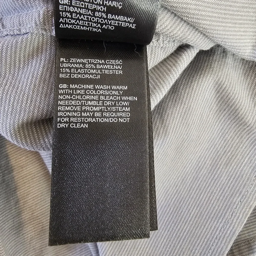The North Face Shirt Mens 2XL XXL Gray‎ Stripe Button Up Short Sleeve Pocket EUC